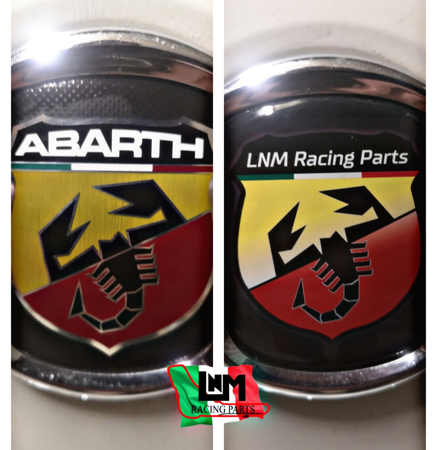 Set loghi ABARTH auto personalizzati gel resinato alta adesione