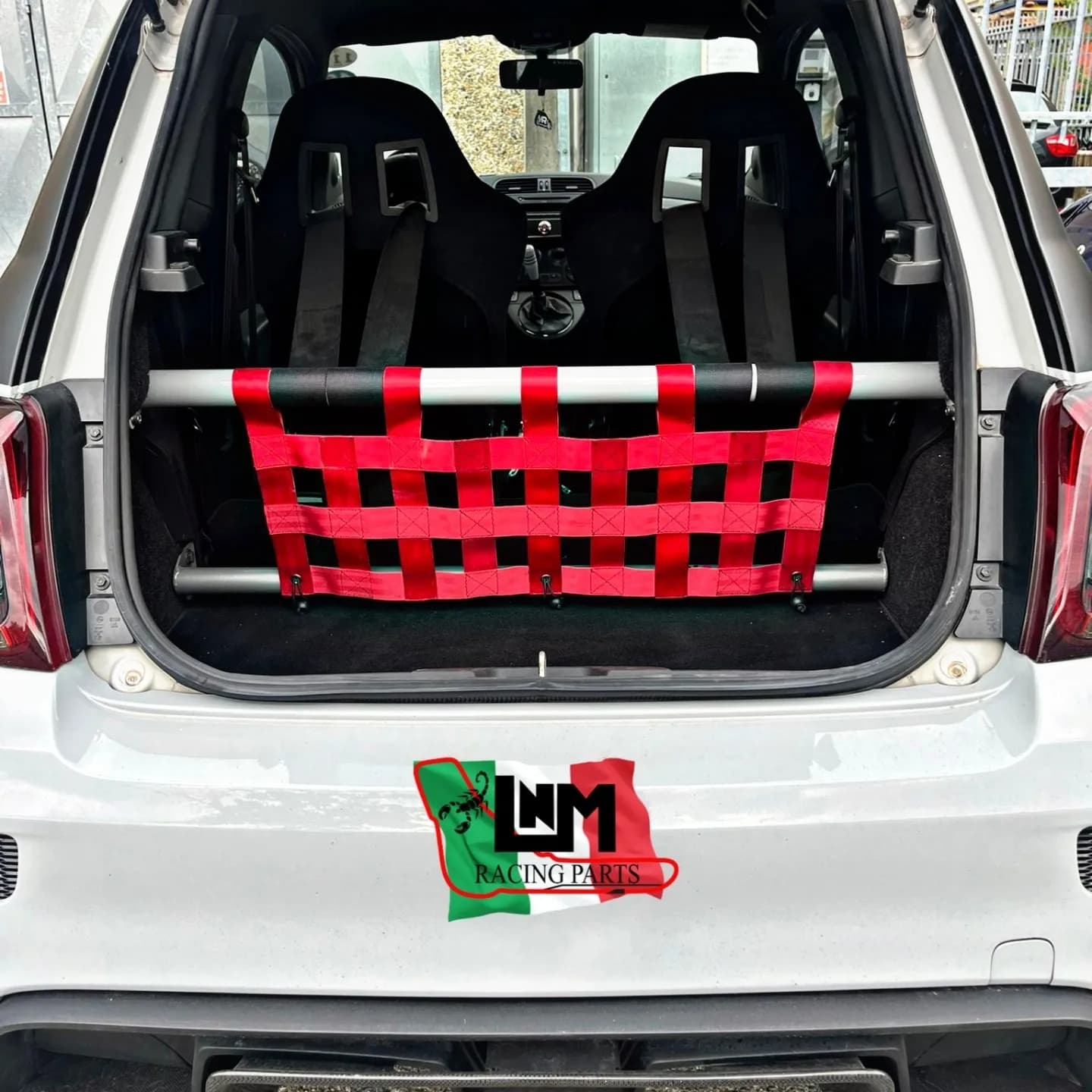 Kit irrigidimento baule 500abarth barra duomi posteriore mantenendo i sedili o eliminandoli LNM (NO RETE) fiat 500