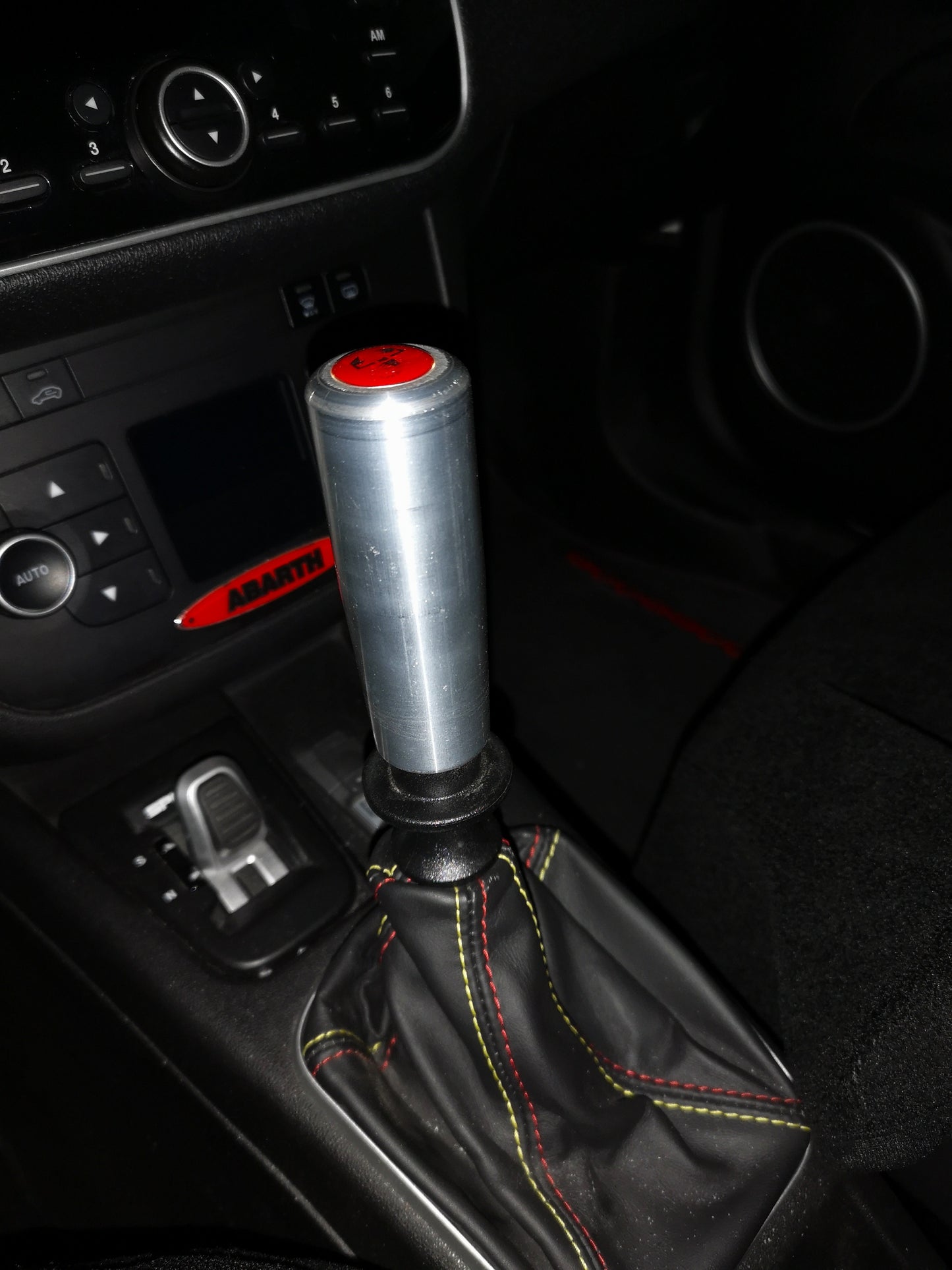 Pomello cambio RACING alu biposto anello retro mantenuto Punto Abarth / punto evo abarth / fiat punto Sport shifter knob