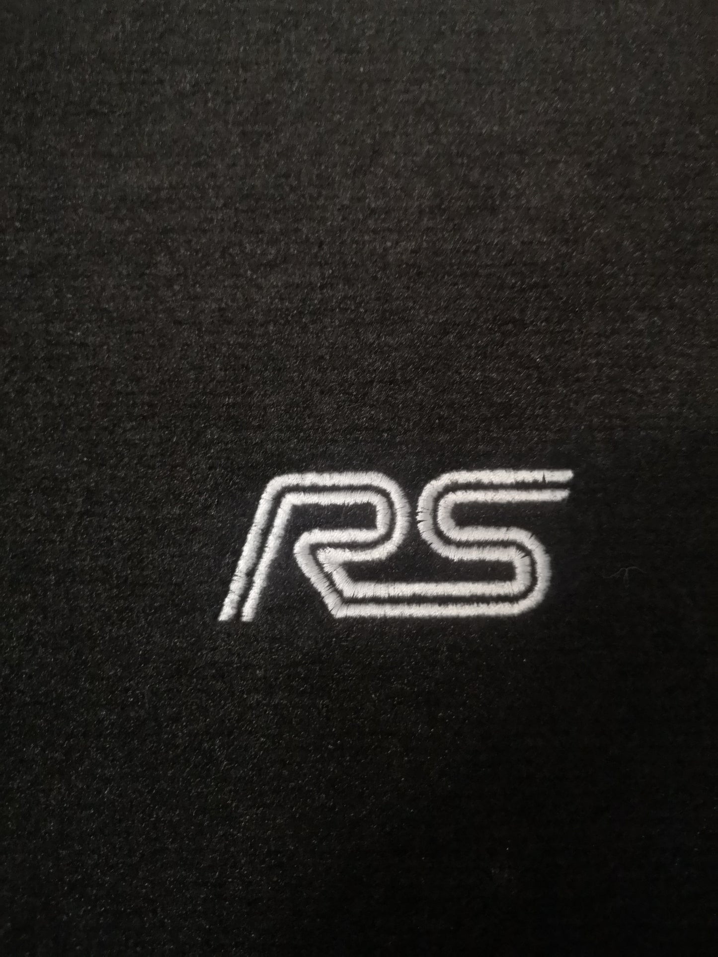 Tappetini Ford focus RS MK1 1998-2005 velluto premium nero logo RS bianco bordo nero