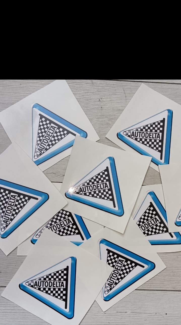 2X stickers adesivi Autodelta alfa romeo alfetta GTV, Giulia, GT 1300 Junior, abarth epoca