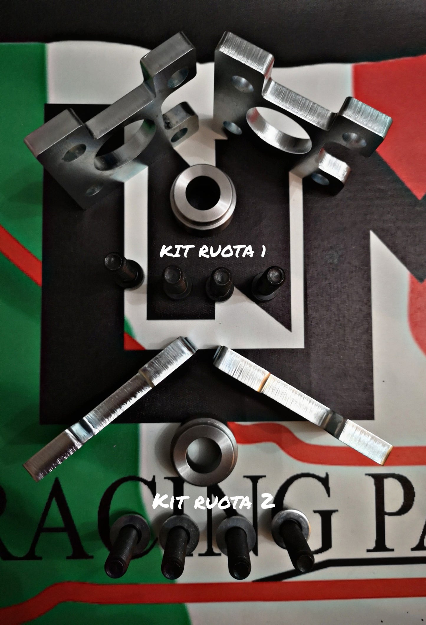 Distanziali da ponte mod.corsa posteriori  interni  punto abarth / punto evo abarth / fiat punto / Alfa mito / opel corsa d / opel adam s Bulloneria rinforzata inclusa LNM