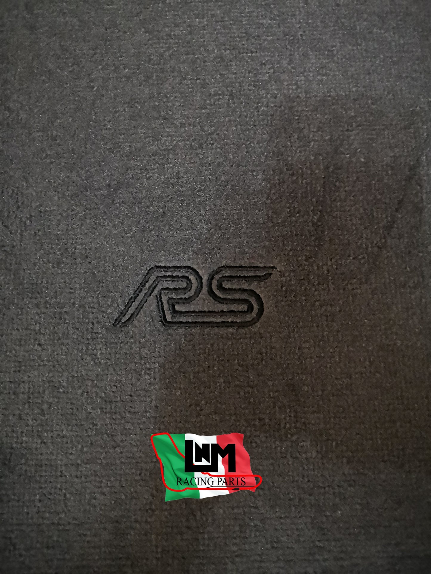 Tappetini simil originali Ford focus RS MK1 1998-2005 velluto premium nero  + logo RS personalizzato nero riproduzione originali