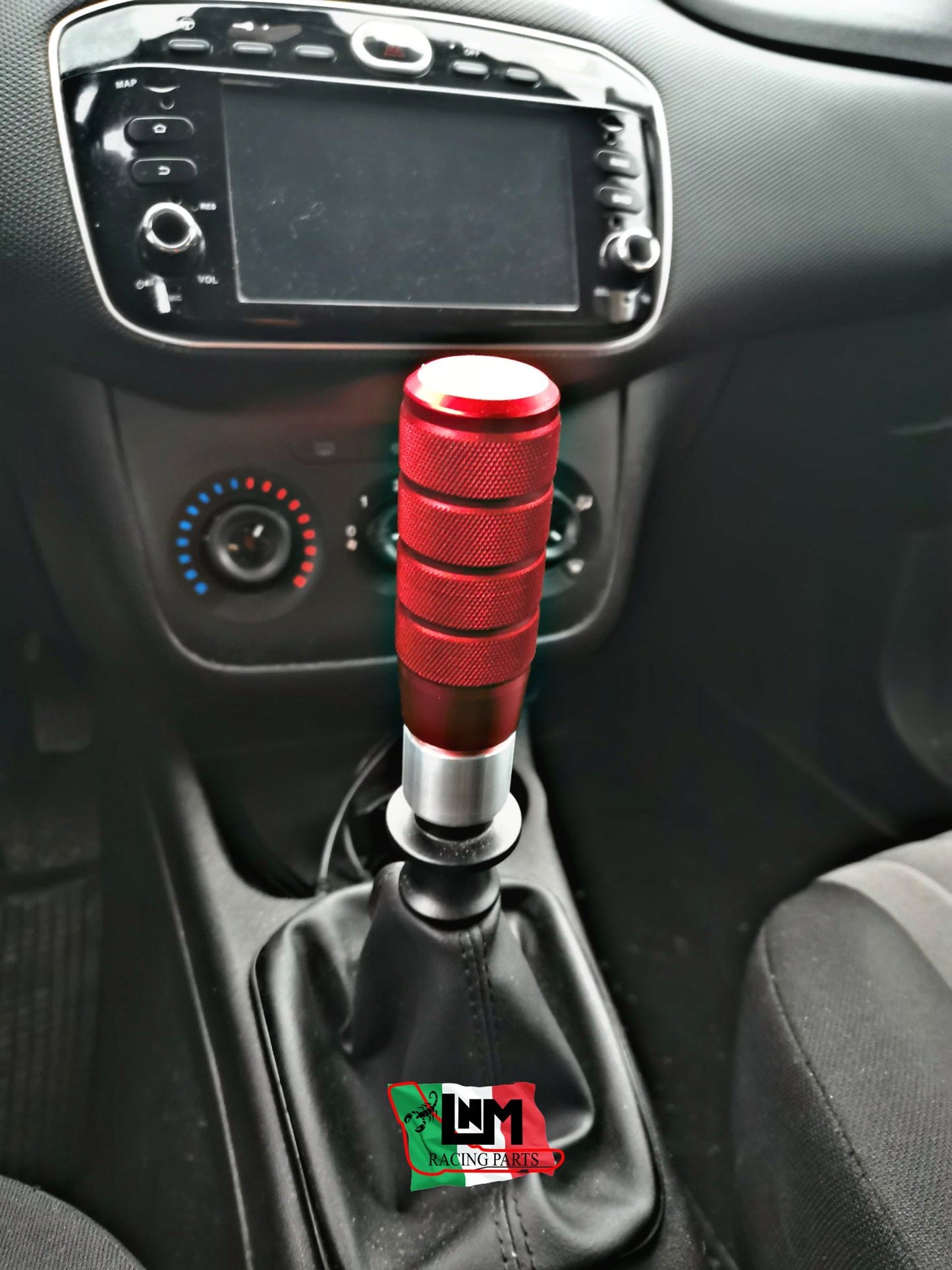 Pomello cambio EXTREME  ALU anello retro mantenuto Punto Abarth / punto evo abarth  / fiat punto  / Alfa mito qv / alfa mito LNM