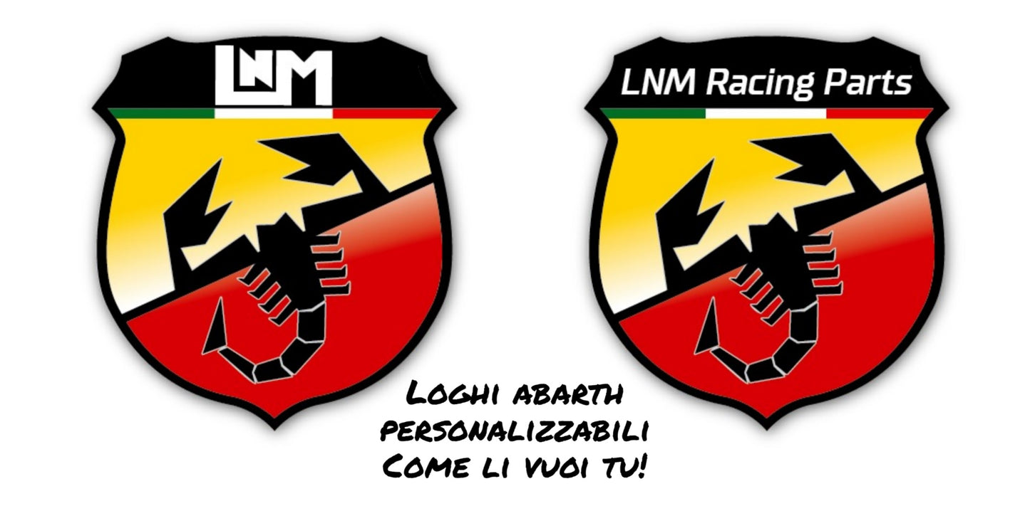 Set loghi ABARTH auto personalizzati gel resinato alta adesione