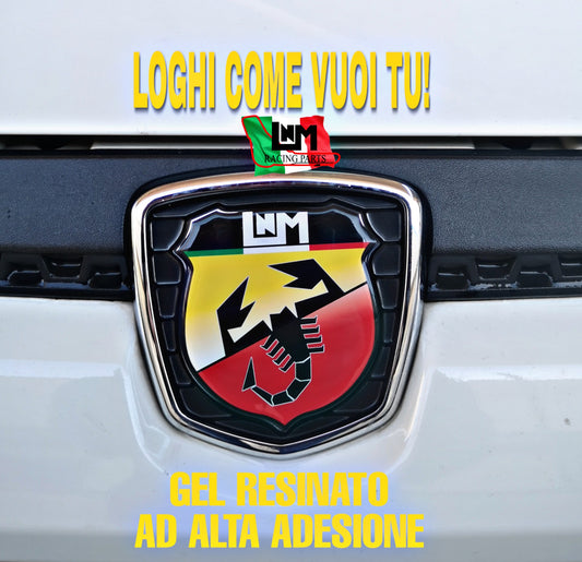 Set loghi ABARTH auto personalizzati gel resinato alta adesione
