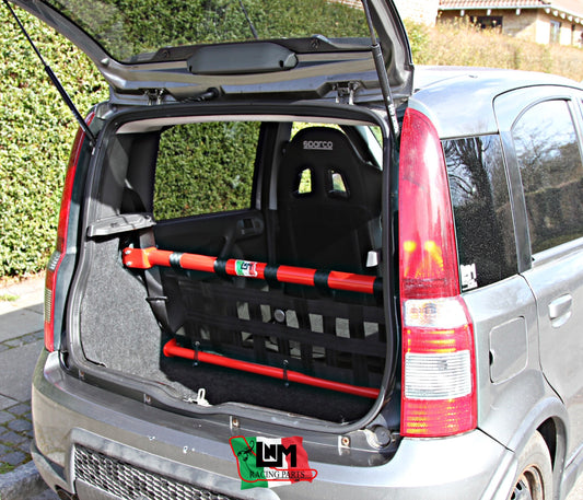 Kit irrigidimento baule barra duomi posteriore LNM fiat panda 100HP / fiat panda 169 mantenendo sedili montati (NO RETE)