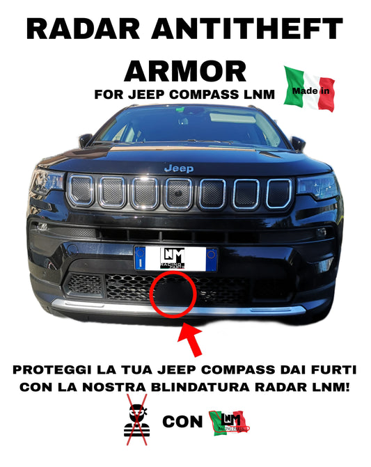 Blindatura Radar Jeep Compass Centralina Antifurto acciaio INOX ANTITHEFT ARMOR ECU LNM